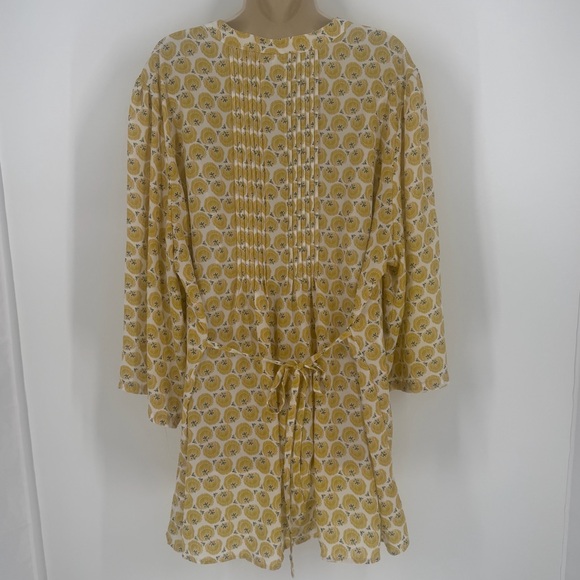 Melissa McCarthy Boho Floral Pintuck Tunic Top 2X Cottagecore Feminine Coastal - Picture 7 of 11